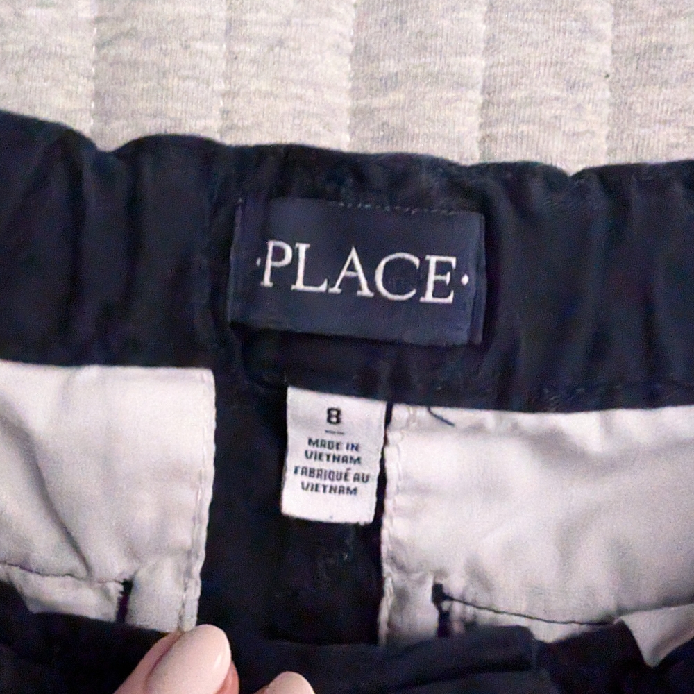 Place Black Elastic Waistband Shorts - Picture 2 of 2